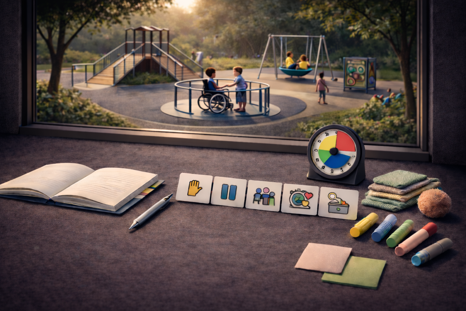 Illustration: Inklusive Pädagogik – Teilhabe und Barrierearmut